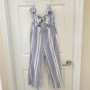 Striped blue jumpsuit